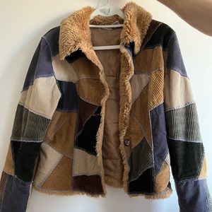 Newport News Easy Style Vintage Y2K 90s Patchwork penny lane inspired jacket